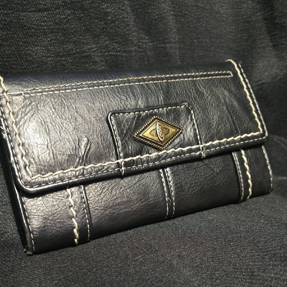 B.O.C. Leather Wallet with Stitching